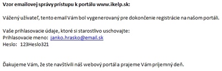 Pr&iacute;stup k port&aacute;lu www.ikelp.sk