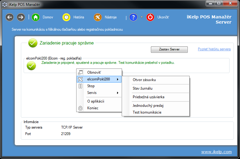 POS Manaž&eacute;r Server - z&aacute;kladn&yacute; formul&aacute;r