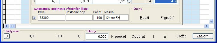 Pr&iacute;jemka - geneorvanie v&yacute;robn&eacute;ho č&iacute;sla