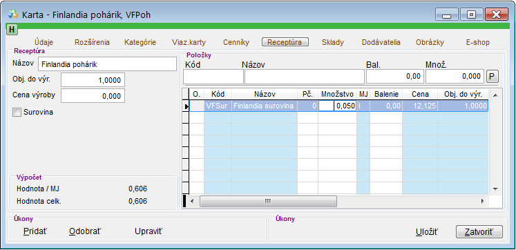 Skladov&aacute; karta - Finlandia pan&aacute;k - recept&uacute;ra
