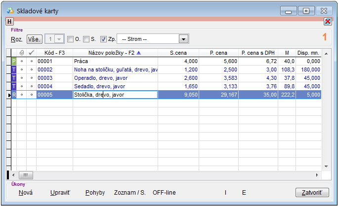 Skladov&eacute; karty - množstv&aacute; po vytvoren&iacute; pr&iacute;jmu recept&uacute;ry