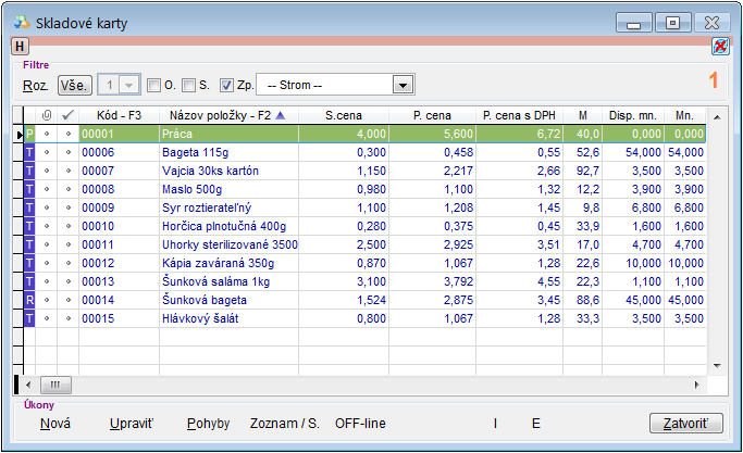 Skladov&eacute; karty - množstv&aacute; po vytvoren&iacute; pr&iacute;jmu recept&uacute;ry