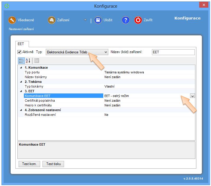 Nastaven&iacute; zař&iacute;zen&iacute; a certifik&aacute;tu v aplikaci iKelp POS Manaž&eacute;r