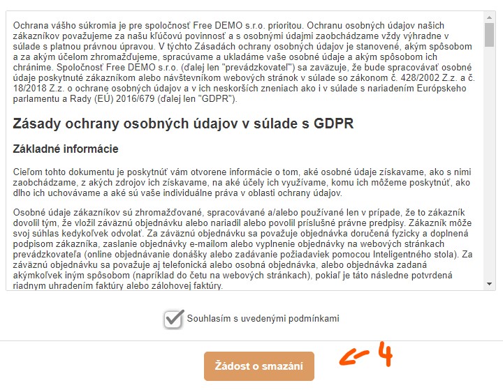GDPR souhlas profil