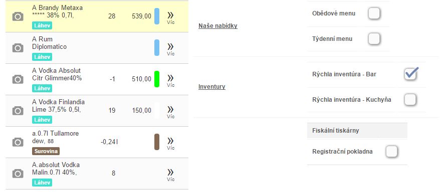 Zařazen&iacute; skladov&eacute; karty do Rychl&eacute; inventury