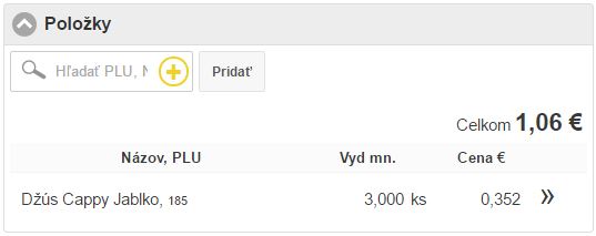 Zoznam položiek skladovej v&yacute;dajky