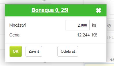 Přid&aacute;van&iacute; položek do v&yacute;dejky