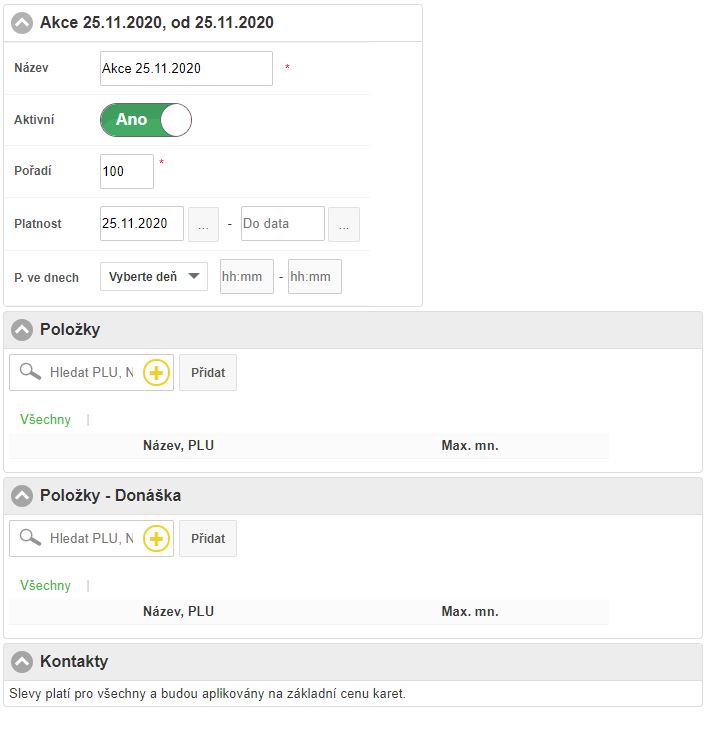  Formul&aacute;ř definov&aacute;n&iacute; z&aacute;kladn&iacute;ch pravidel akce