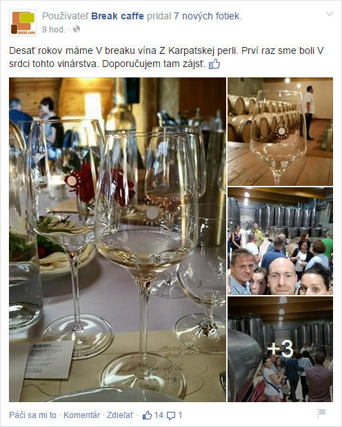 Pr&iacute;spevok Break caffe v Karpatskej perle