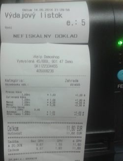 V&yacute;dajov&yacute; l&iacute;stok a fisk&aacute;lny doklad pre z&aacute;kazn&iacute;ka