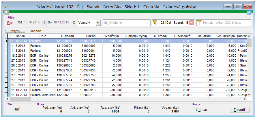 Skladov&eacute; pohyby