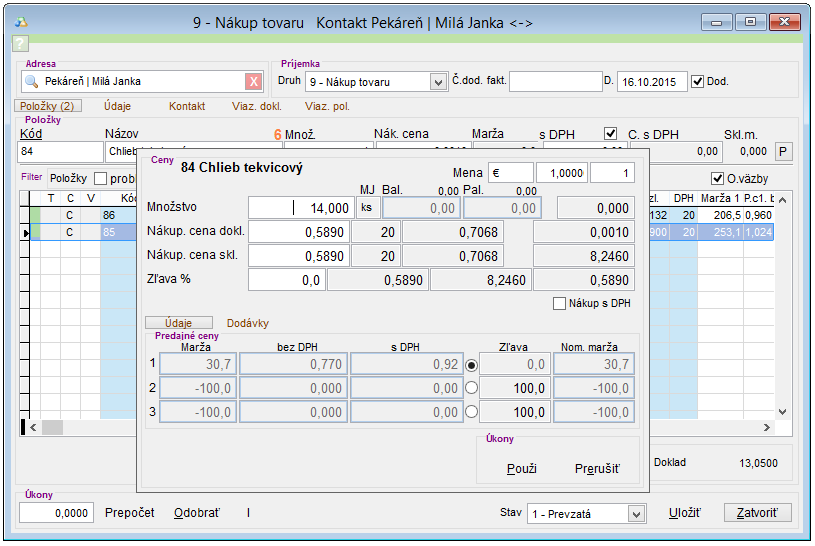 Skladov&aacute; pr&iacute;jemka