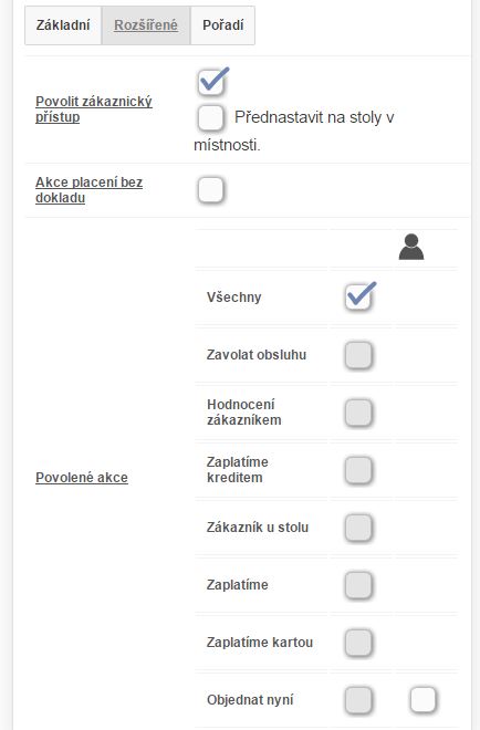 Nastaven&iacute; akci&iacute; pro m&iacute;stnosti.