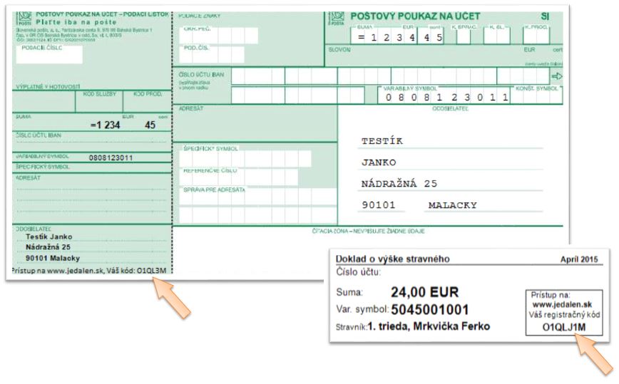 Podklad k &uacute;hrade s vygenerovan&yacute;m prihlasovac&iacute;m k&oacute;dom