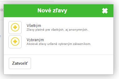 Okno pre v&yacute;ber sp&ocirc;sobu priraďovania zliav ku kontaktom.