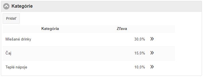 Zadanie zľavy na vybran&eacute; kateg&oacute;rie