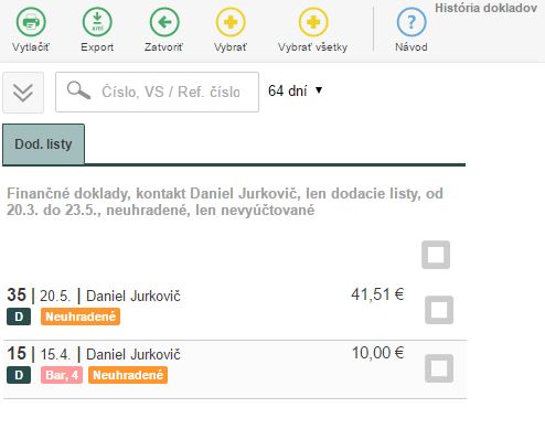 Možnosť pridanie dodac&iacute;ch listov na fakt&uacute;ru