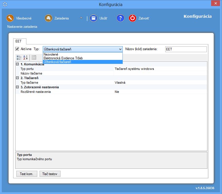 POS Manaž&eacute;r - nastaven&iacute; zař&iacute;zen&iacute;
