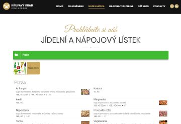 Uk&aacute;žka jed&aacute;lneho l&iacute;stka na webstr&aacute;nke