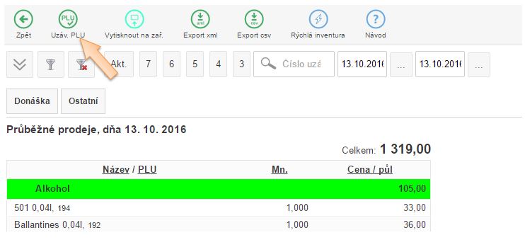 Vytvořen&iacute; nov&eacute; PLU Uz&aacute;věrky v iKelp POS Mobile