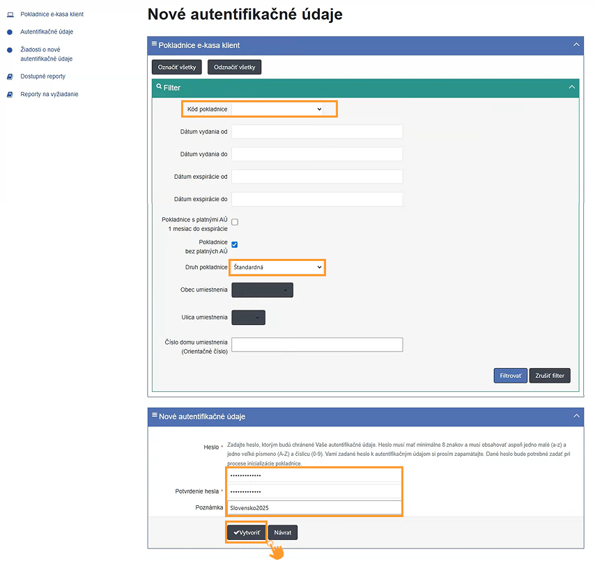 autentifikacne udaje