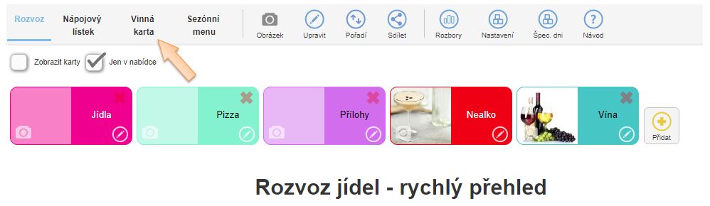 Rozvoz - hlavn&iacute; ponuka j&iacute;del a n&aacute;poj&uacute;