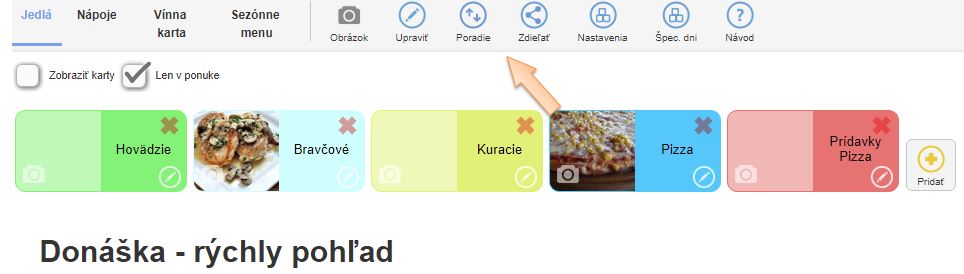 Don&aacute;&scaron;ka - navigačn&yacute; panel aplik&aacute;cie 