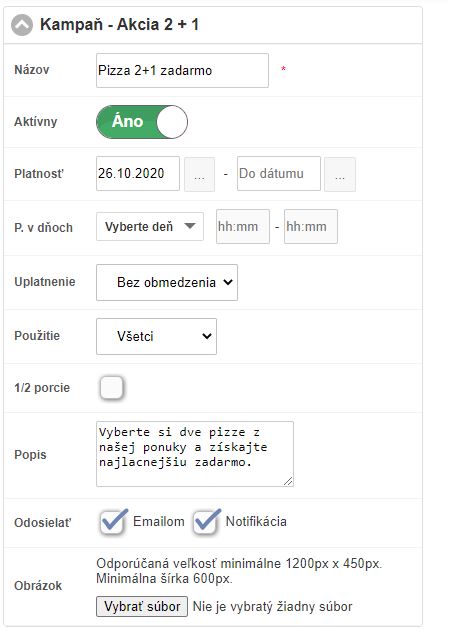 Formul&aacute;r definovanie z&aacute;kladn&yacute;ch pravidiel akcie
