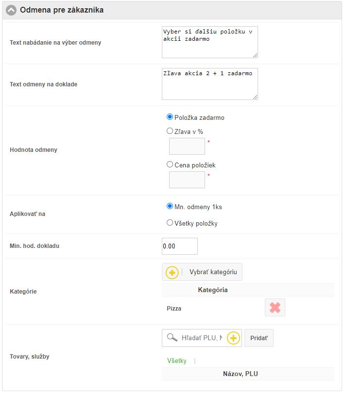 Odmena pre z&aacute;kazn&iacute;ka