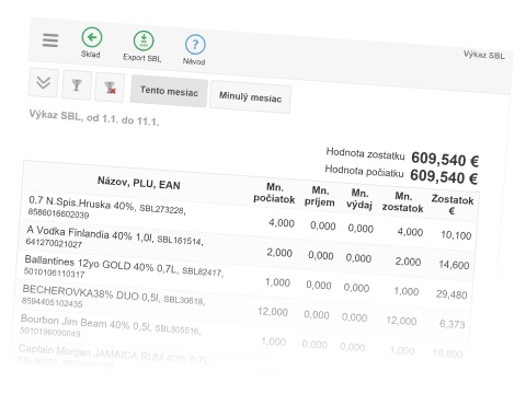 Evidence otevřen&yacute;ch lahv&iacute; a rozl&eacute;van&eacute;ho alkoholu