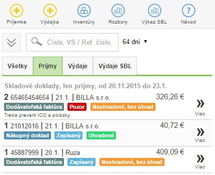 Skladov&aacute; evidencia - iKelp POS Mobile