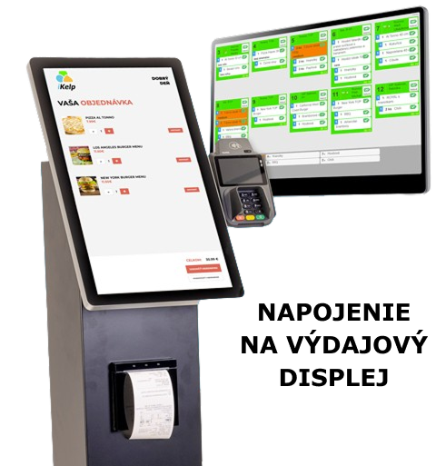 Napojenie kiosku na vydajovy displej
