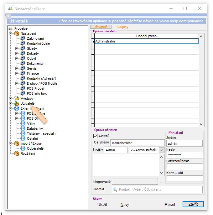Formul&aacute;ř ze seznamem uživatelů