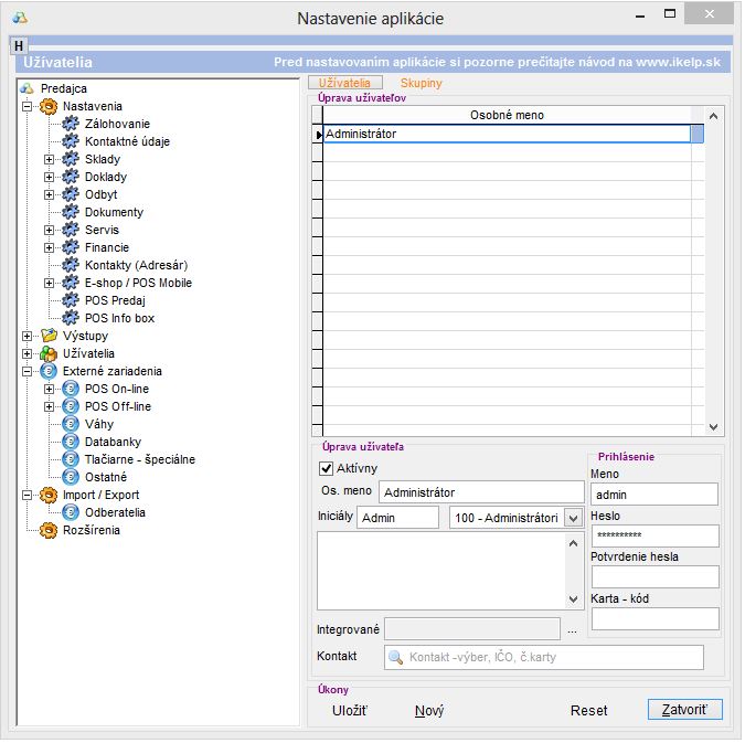 Formul&aacute;r zo zoznamom už&iacute;vateľov