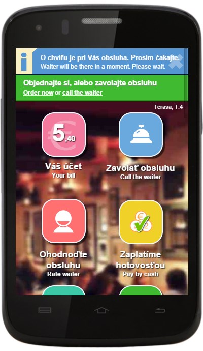 Funkcia od stola - hostia chc&uacute; zaplatiť
