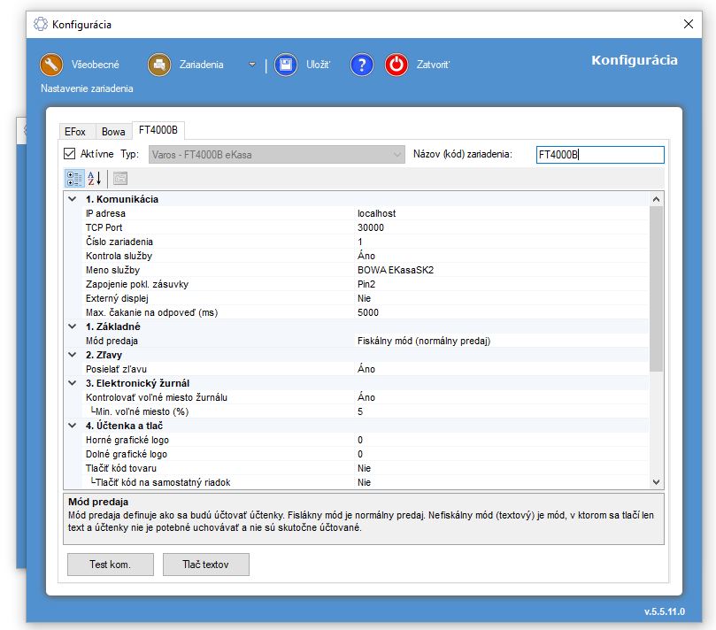 POS Manaž&eacute;r - Varos - FT4000B eKasa