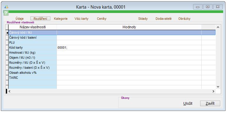 Popis z&aacute;ložky Roz&scaron;&iacute;řen&iacute; na skladov&eacute; kartě