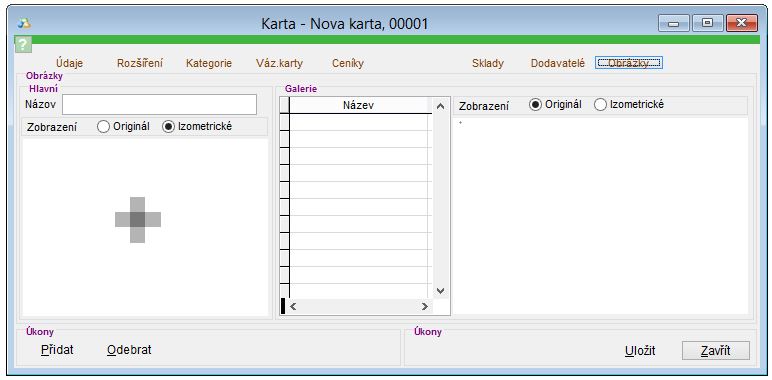Popis z&aacute;ložky Obr&aacute;zky na skladov&eacute; kartě