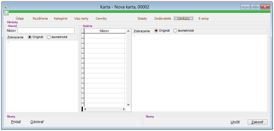 Popis z&aacute;ložky Obr&aacute;zky na skladovej karte