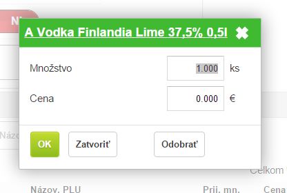 Položky v pr&iacute;jemke