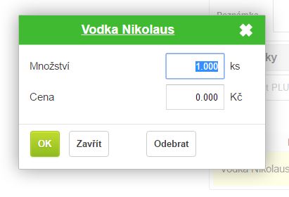Položka v př&iacute;jemce