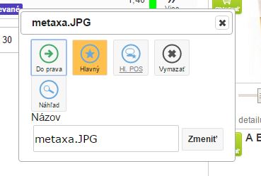 Po kliknut&iacute; na tlačidlo upraviť sa zobraz&iacute; ponuka pre edit&aacute;ciu obr&aacute;zka na karte.