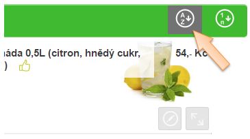 Nastaven&iacute; řazen&iacute; položek v nab&iacute;dce