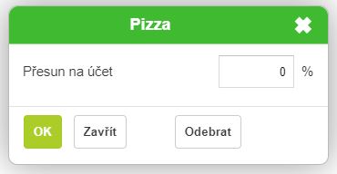 Formul&aacute;ř definov&aacute;n&iacute; přesunu na &uacute;čet pro kategorii