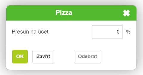 Formul&aacute;ř definov&aacute;n&iacute; přesunu na &uacute;čet pro kategorii