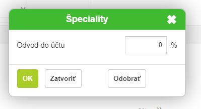 Formul&aacute;r pre definovanie odvodu pre kateg&oacute;riu