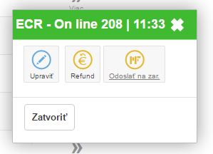 &Uacute;prava bločku v zozname dokladov