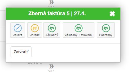 &Uacute;prava fakt&uacute;ry v zozname dokladov