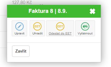 &Uacute;prava faktury v seznamu dokladů