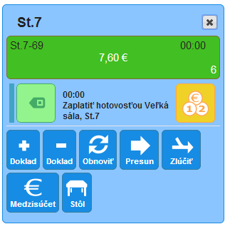Detail stola s notifik&aacute;ciami.